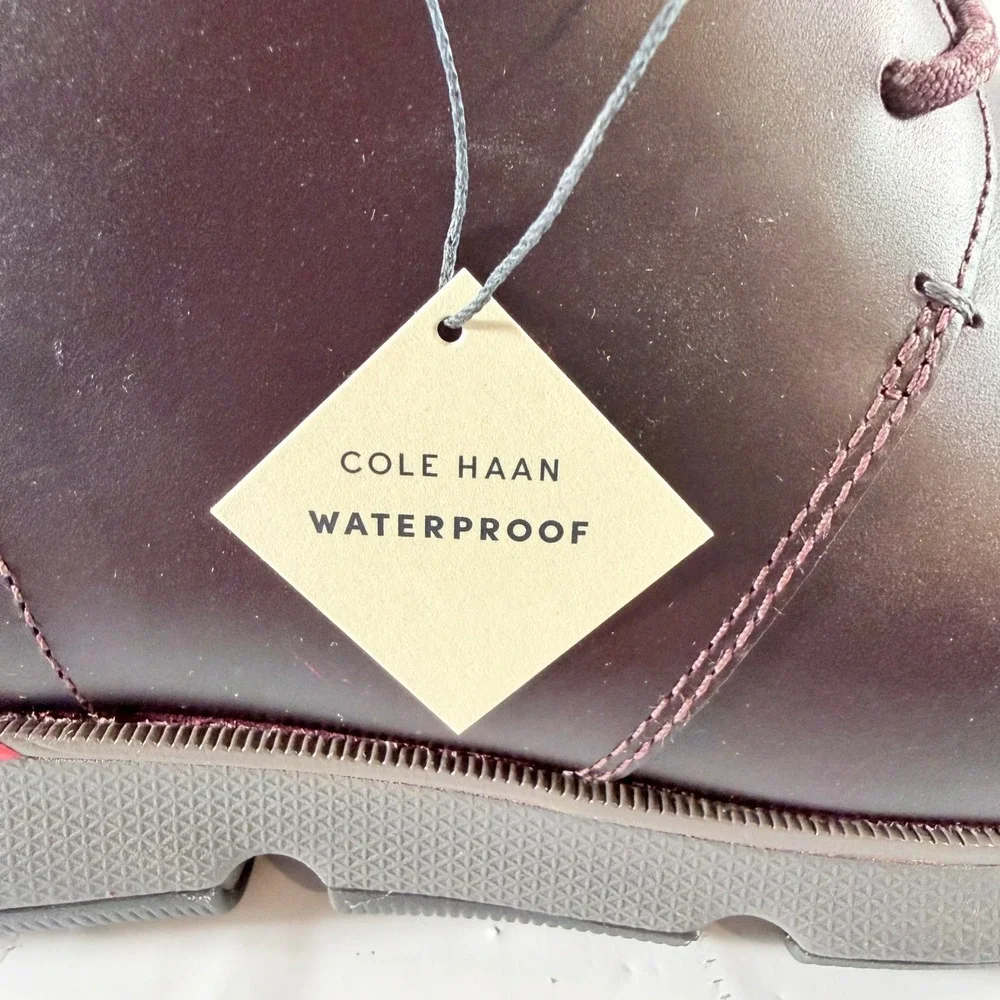Cole Haan 4.ZERØGRAND Waterproof Chukka Boot Men's 10 W Pinot Magnet C34855